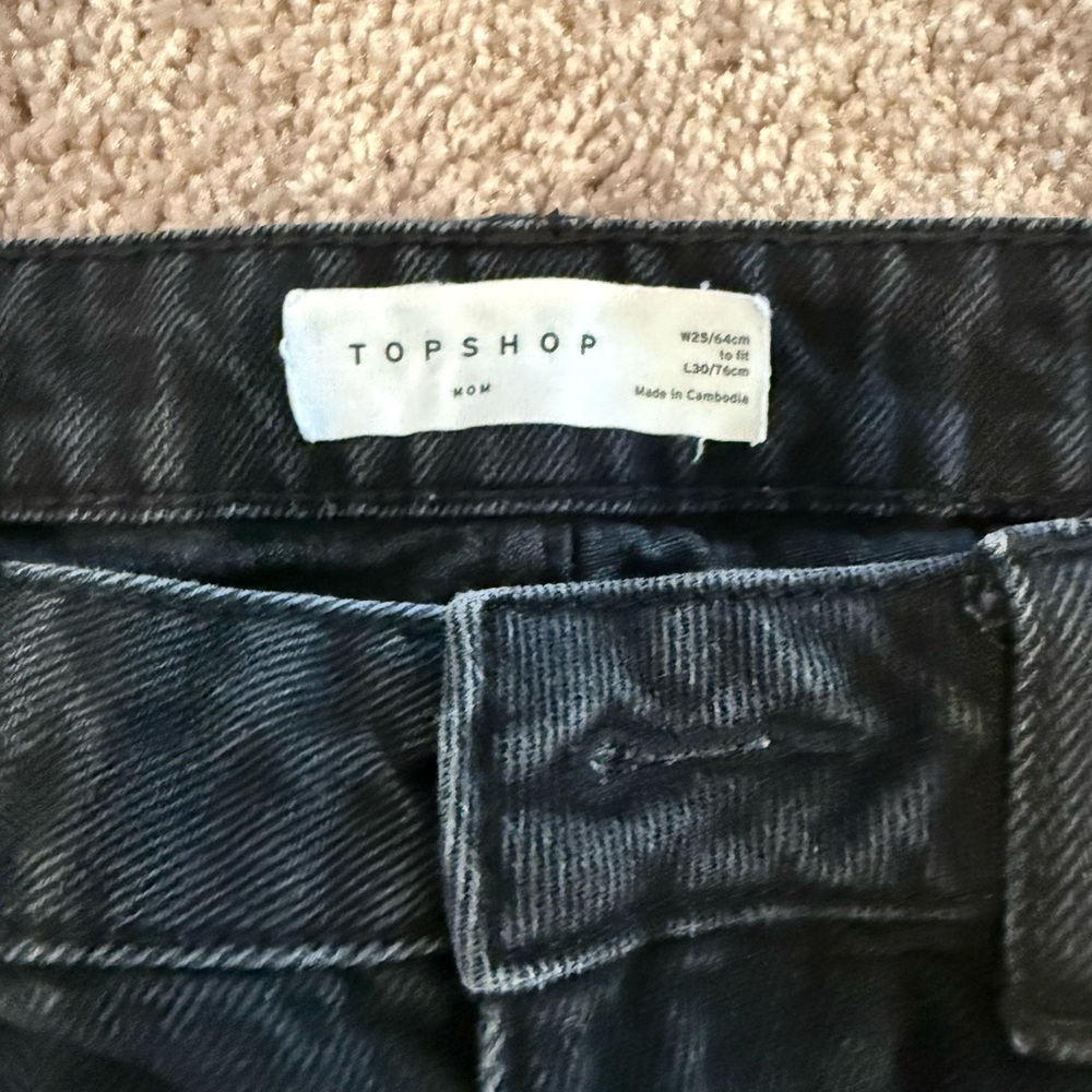 Topshop Charcoal Mom Jeans